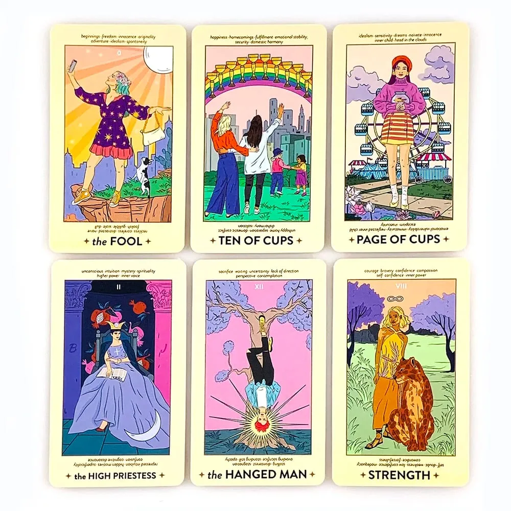Neoteric Feminine Tarot Cards 78 Cards English Version Divination Board Game Cards Game Funny Party Game For Family Party