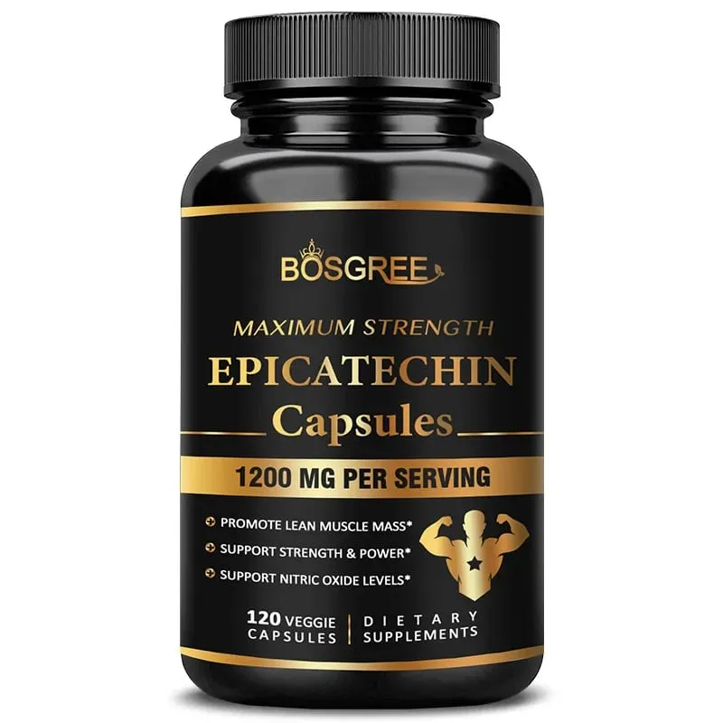 Cápsulas de epicatequina - Síntese de Proteínas, Capacidade Atlética, Força e Suporte Muscular Magro - Suplementos Inibidores de Carnosina