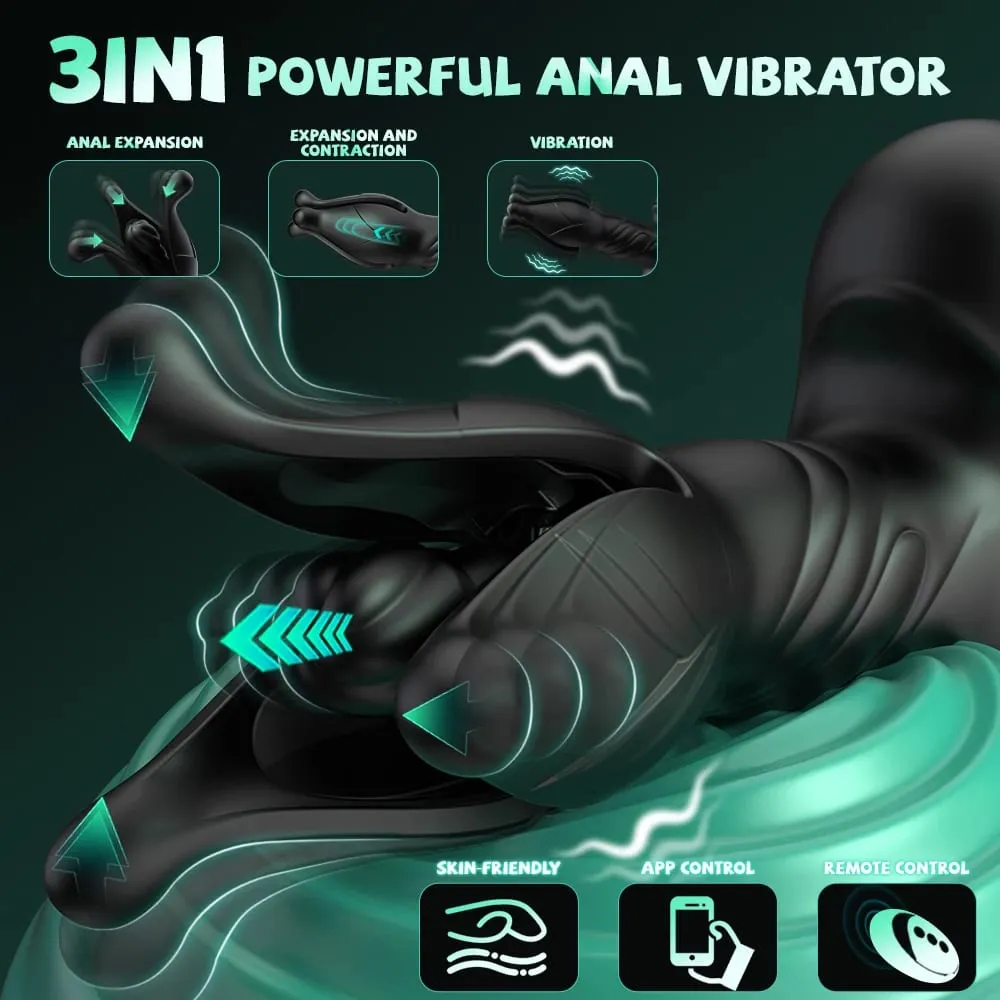 張力衝擊拍打推力肛門塞肛門振動器前列腺按摩器肛門玩具 APP 遠端雙控男士性玩具