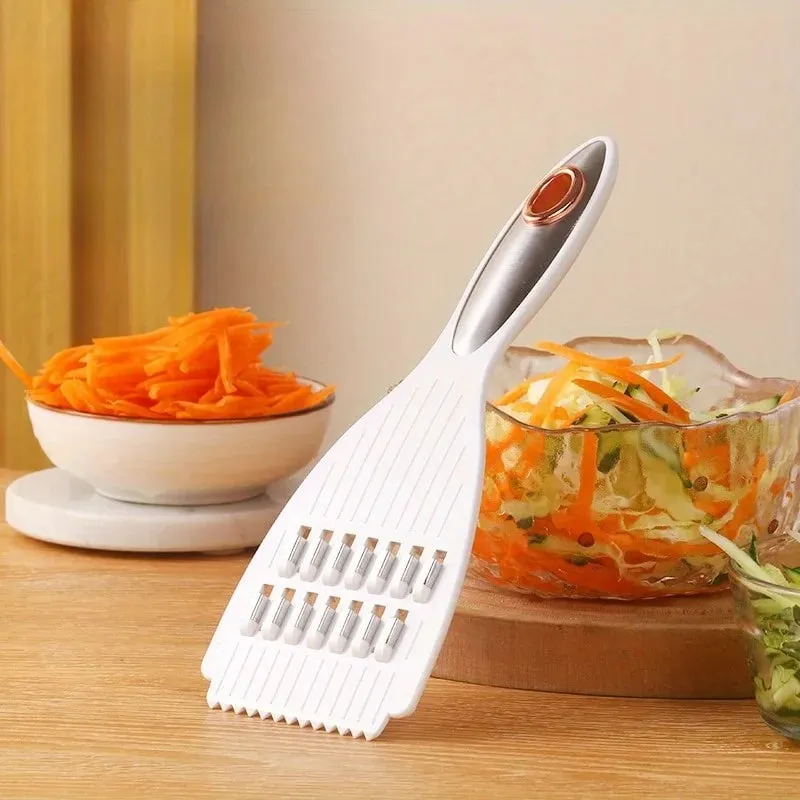 Fatiador e apontador de vegetais multifuncional - Cortador manual de alimentos para batatas, cenouras, frutas - Aparelho de cozinha de plástico durável