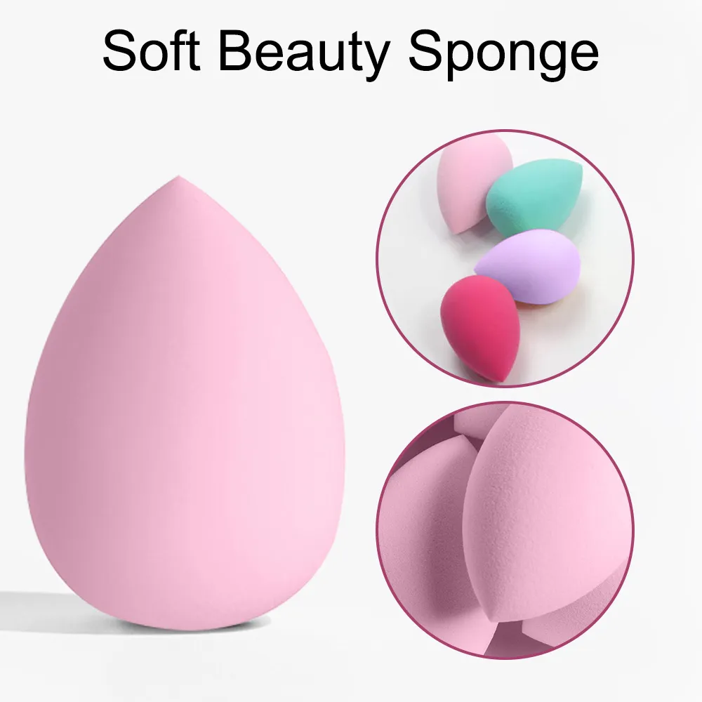1-20 pçs pincéis de maquiagem conjunto sombra de olho fundação blush iluminador corretivo ferramenta de beleza feminina puffs beleza esponjas polegar puffs