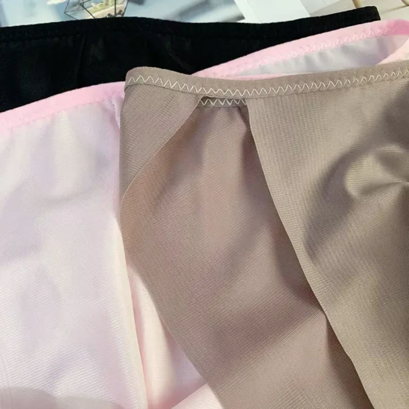 Confortável protuberância bolsa masculina alta corte transparente calcinha de malha cuecas moda sem costura lingerie homem