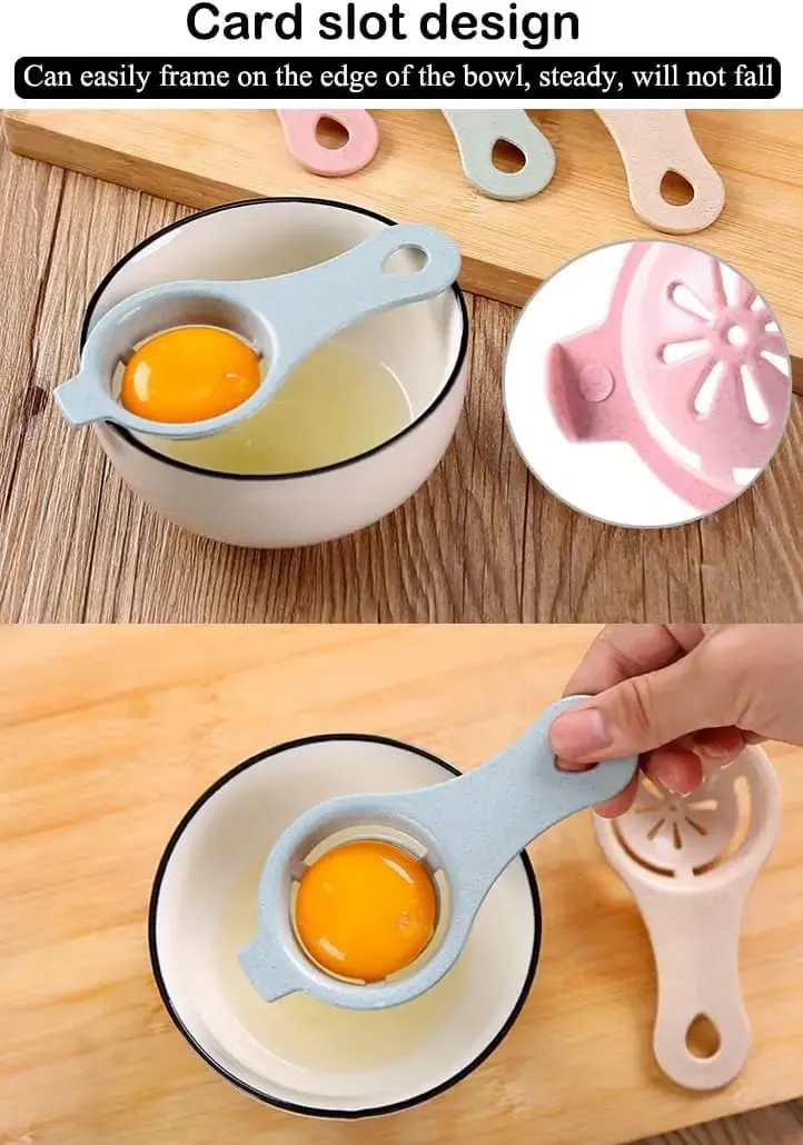 3 pçs separador de ovo gema de ovo separador branco ovo separador de claras de ovo filtro divisor ovo separador ferramenta cozinha ba