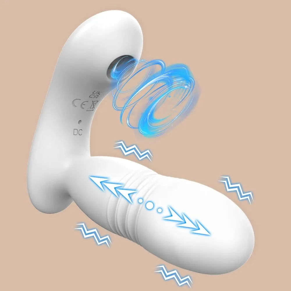APP 震動器推力 G 點震動器和 9 種吸吮模式,用於陰蒂乳頭刺激肛交玩具,適合女性成人性玩具 — image 1