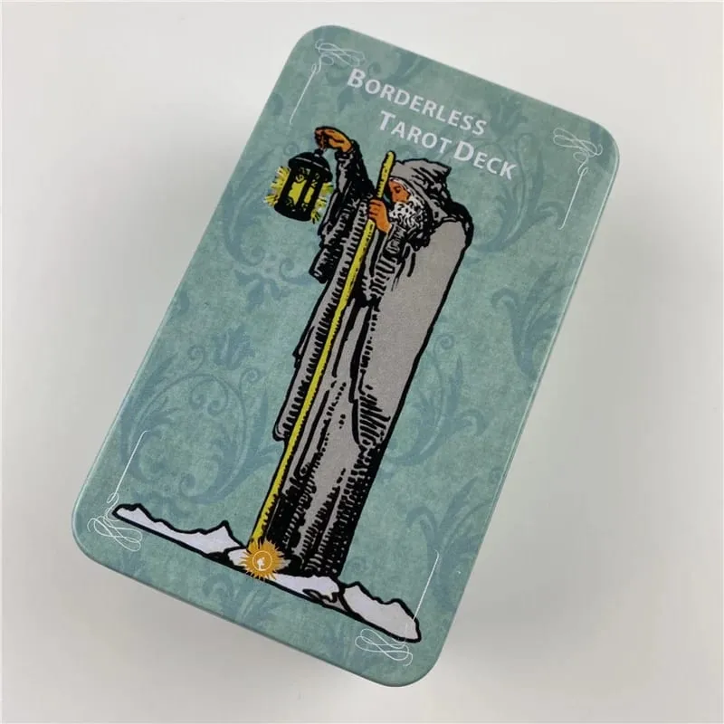Baralho de cartas de tarô dourado, edição sem fronteiras, com guia de papel, visão em inglês, jogos de tabuleiro de adivinhação clássicos
