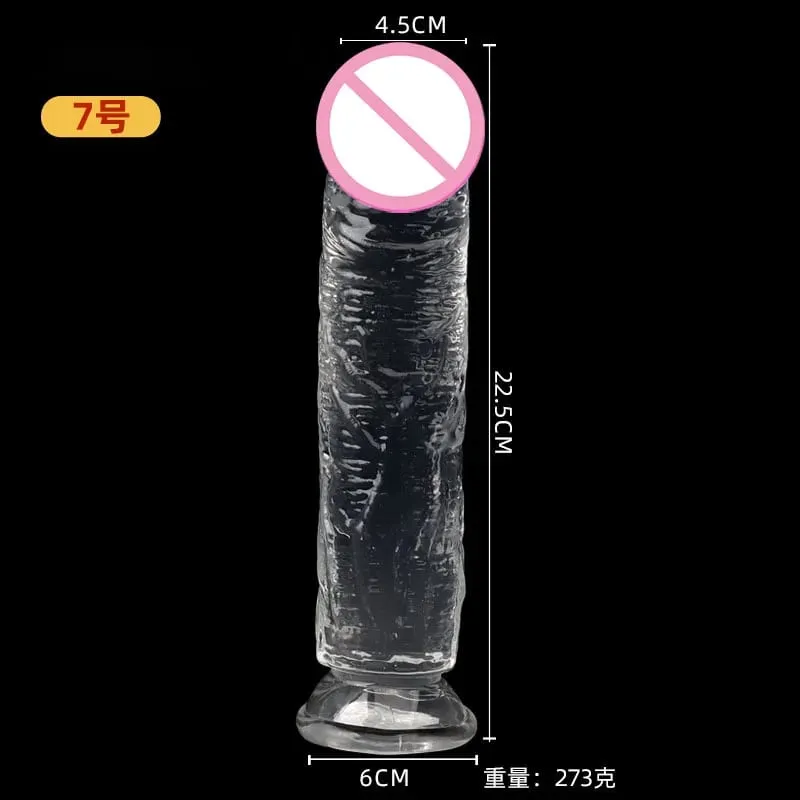 Realistic Dildo Jelly Penis Suction Cup Dildo Big Dick Female Masturbator Clitoral Stimulator Lesbian Sex Toys For Women 7 Sizes