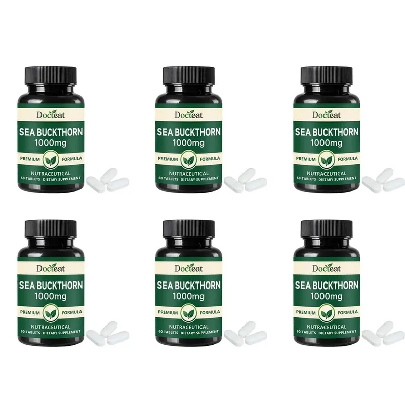 Docteat Sea Buckthorn 1000mg Comprimidos Diariamente Função Imune Suporte Nutrição Antioxidante Vitamina C Zinco Vitamina D3 60 Comprimidos