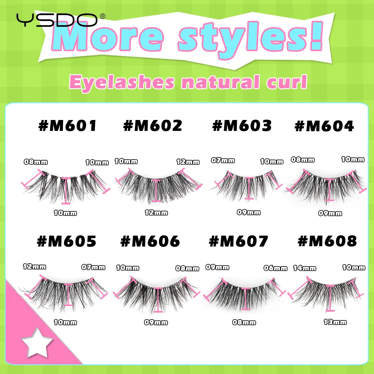 Half EyeLashes Natural Fluffy False Eyelashes Cat Eye Lash 3D Faux Mink Lashes Soft Winged Eyelash Extension Makeup Tool