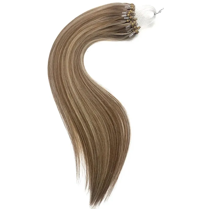 Remy 真人接髮 14-24 吋微環附件微珠自然外觀 DIY 接發