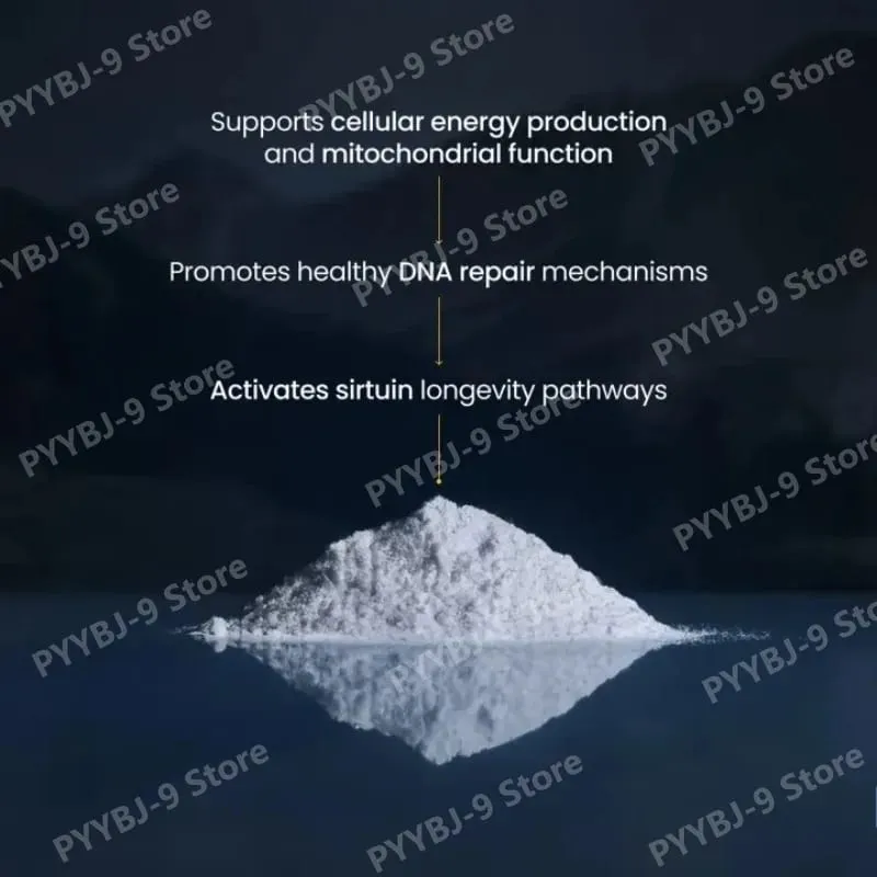 NMN (mononucleotídeo de nicotinamida) em pó 100g 500mg por porção de alta pureza, dissolução rápida, energia diária vegana e bem-estar