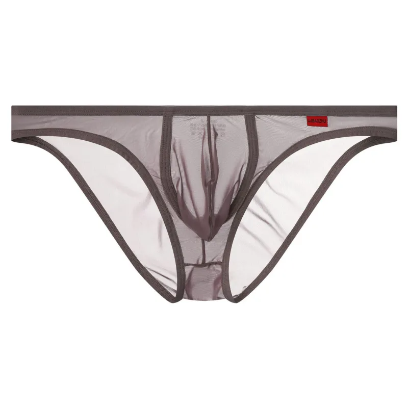 Ultra Thin Men's Underwear Large Pockets Triangular Underpants Transparent Lightweight Briefs