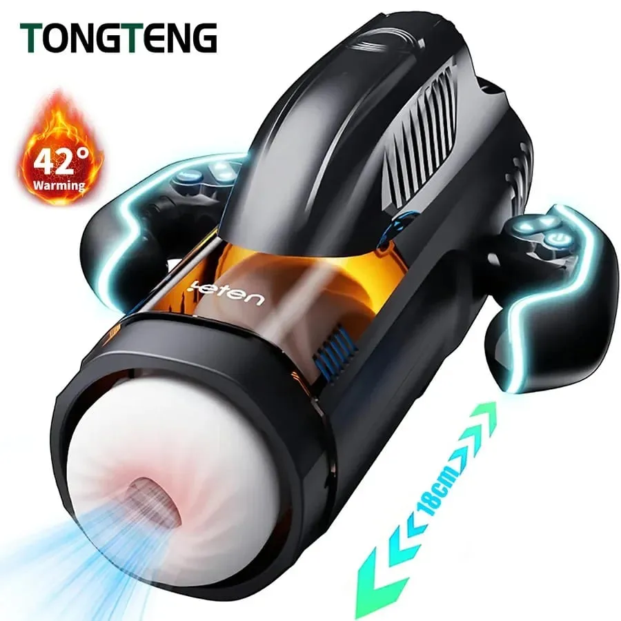 Leten masturbador masculino copo automático com modos de impulso de sucção aquecimento blowiob mão livre máquina de sexo adulto brinquedo sexual para homem