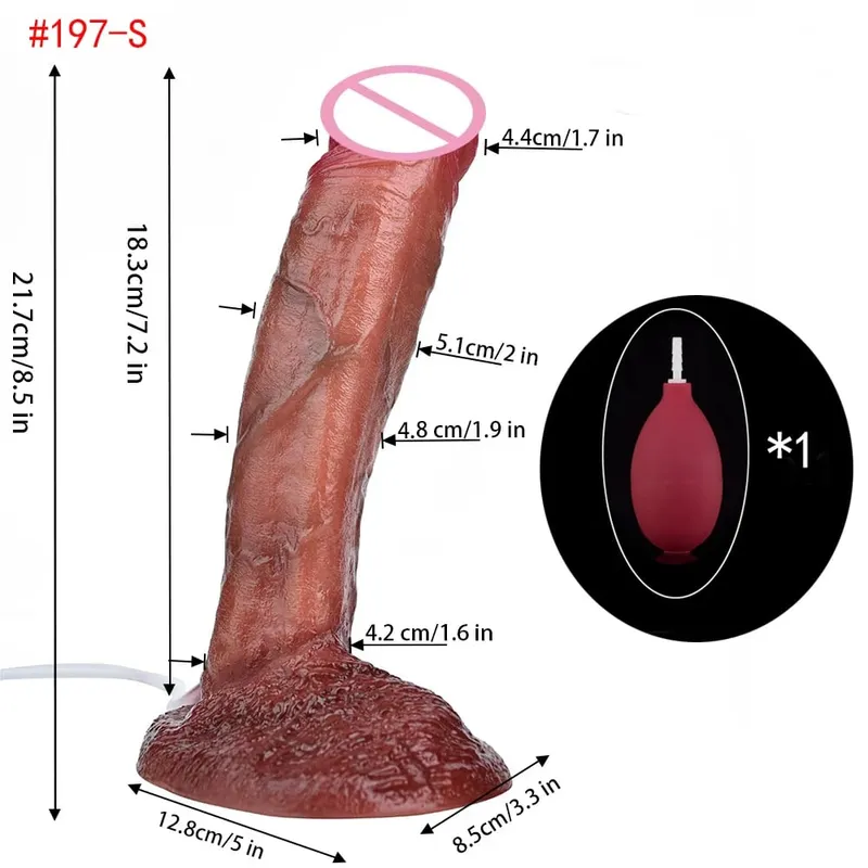 Pênis realista de silicone, ejaculação, grande vibrador realista com ventosa, toque de pele, brinquedos sexuais anais para mulheres