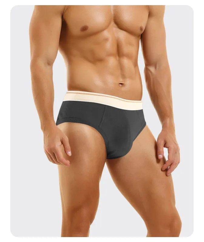 Cueca triangular masculina de algodão puro, respirável e confortável, cintura média, suave para a pele e macia, cueca adolescente 3256810188437944