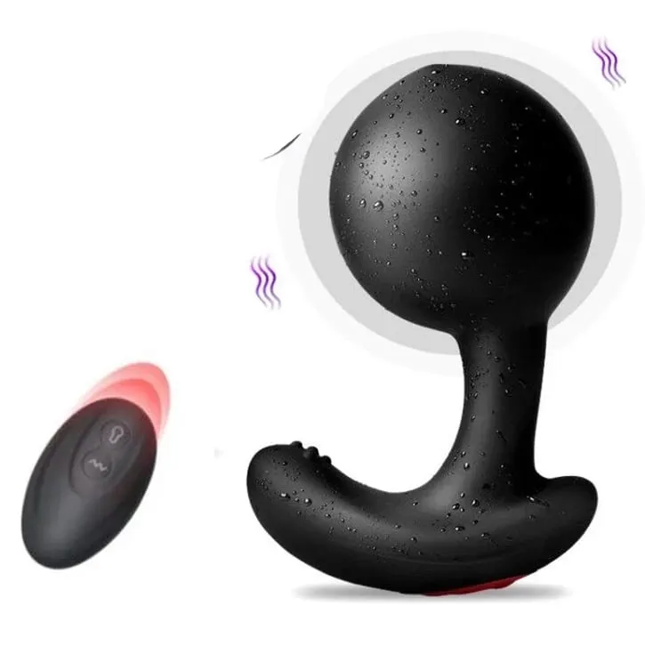 Plugue anal inflável com controle remoto sem fio, massageador de próstata masculino, plug anal vibratório, expansão anal, brinquedos sexuais para homens