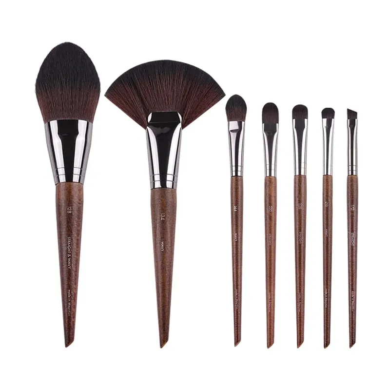 2 peças/35 peças mf pincéis de maquiagem macios de madeira natural, pó, base, corretivo, pincel de maquiagem, blush, ferramentas de sombra de cabelo sintético