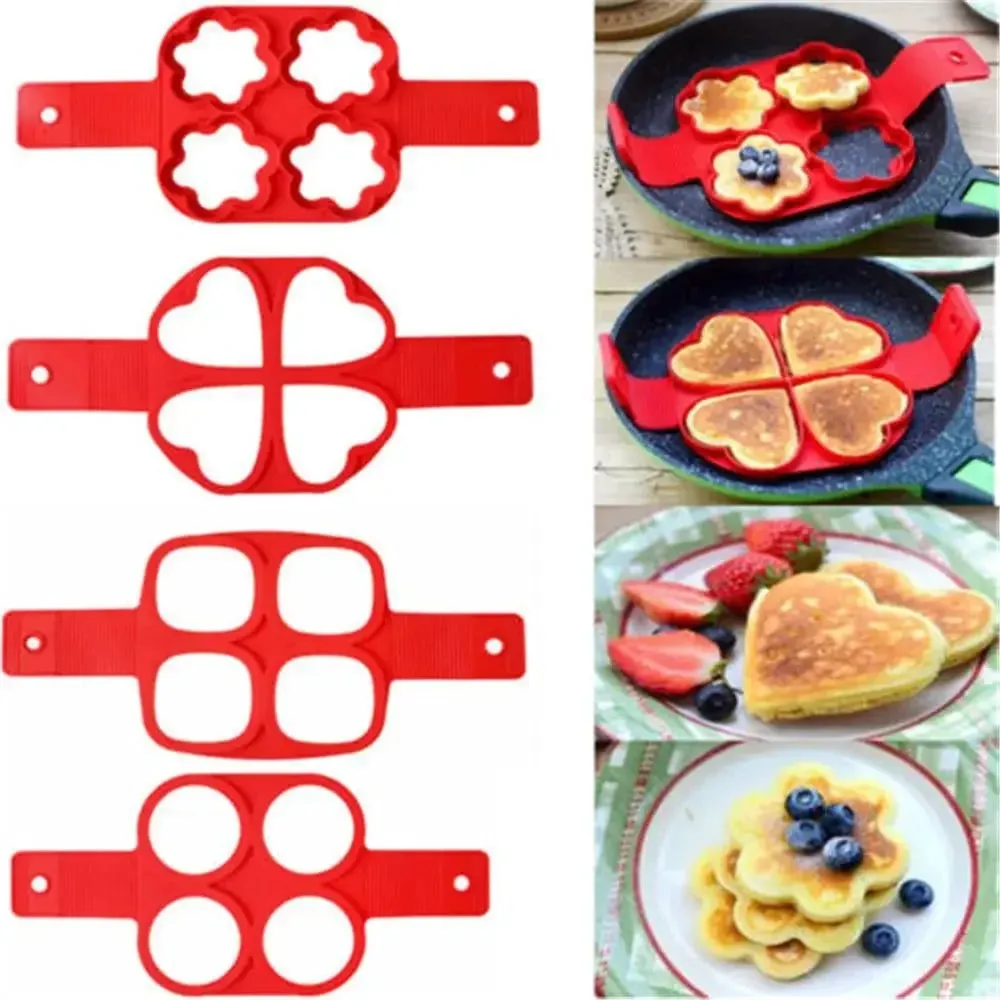 Ovo panqueca anel antiaderente fabricante de panqueca molde silicone ovo fogão frito ovo shaper omelete moldes para cozinha acessórios de cozimento