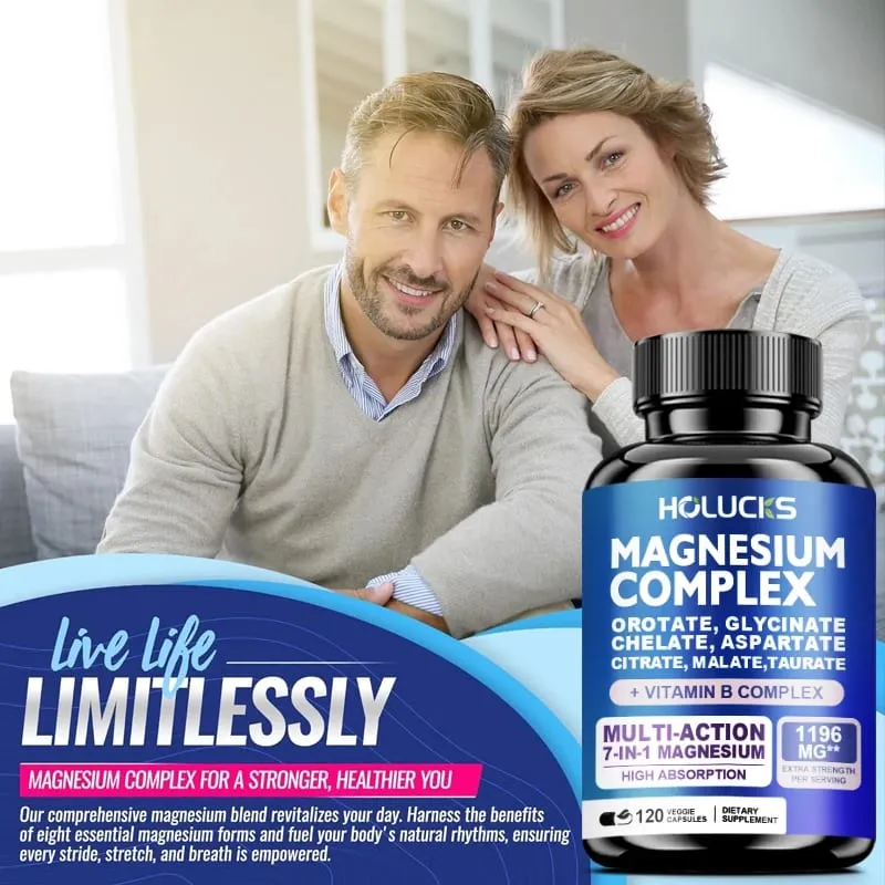 Suplementos complexos de magnésio-osso de memória e promovem a saúde do cérebro, apoio ao sono, relaxamento muscular, estresse e alívio de ansiedade