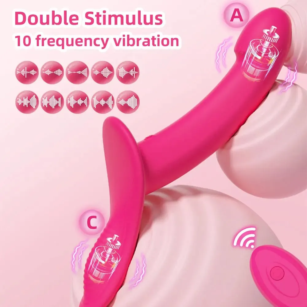 Vibrador vibratório com alça ajustável, vibrador com 10 modos de vibração, brinquedo sexual vestível para casais femininos, lésbicas