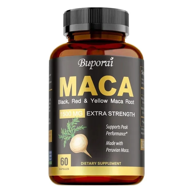 Cápsulas de Maca - Reduz a fadiga Equilíbrio hormonal Regula o humor Melhora o desempenho atlético Aumenta a energia e a resistência