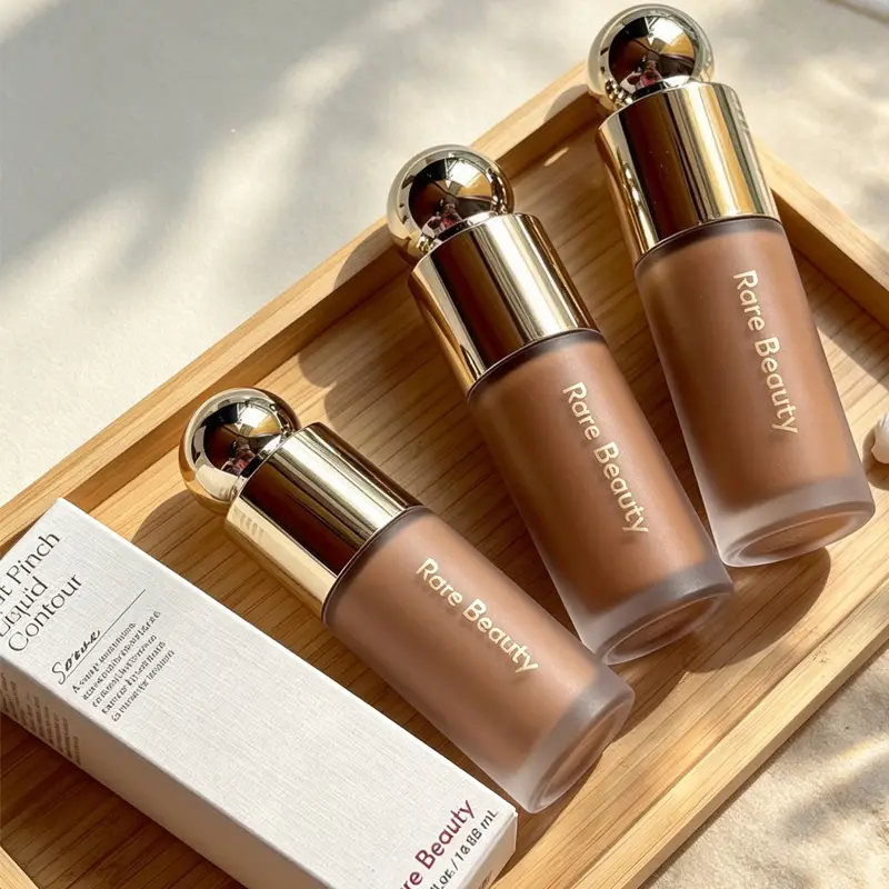 Hot Rare Beauty Brand 3D-Gesichtskonturierungs-Flüssigkeitsrouge Natürliche Bronzekonturen Stick Augen-Nasen-Schatten-Highlight-Glanz-Spiegel