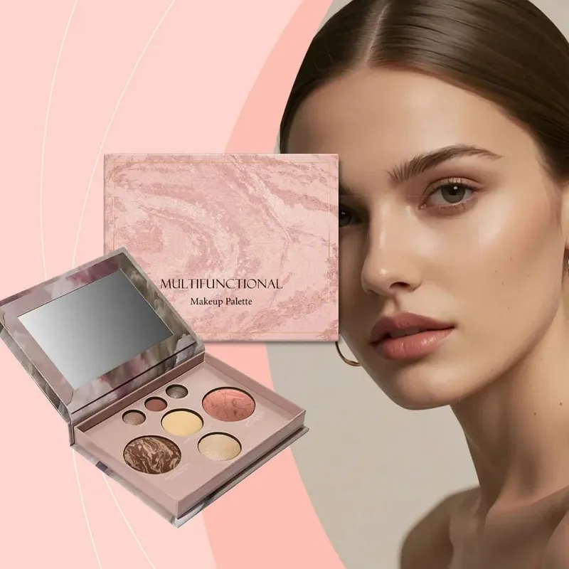 7 Colors Multi Function Makeup Palette Integrated Matte Shimmer Eye Shadow Blusher Highlight Contour Professional Palette Gifts — image 2