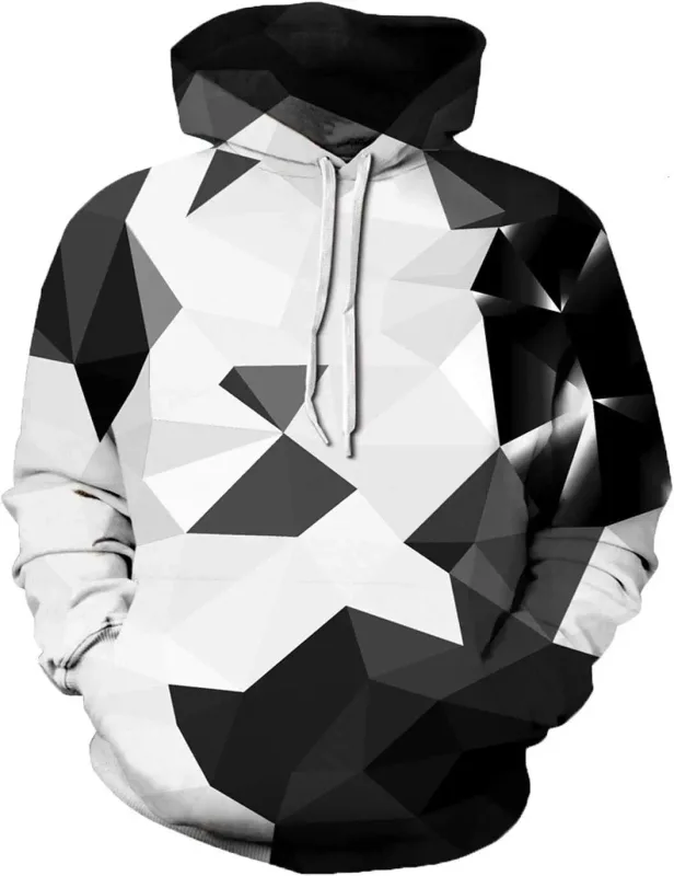 Mens Graphic Hoodies Unisex Novelty Print Hoodie, 3D Pattern Pullover Sweatshirt With Pocket, Long Sleeve Warm Graphic Hoodie Me