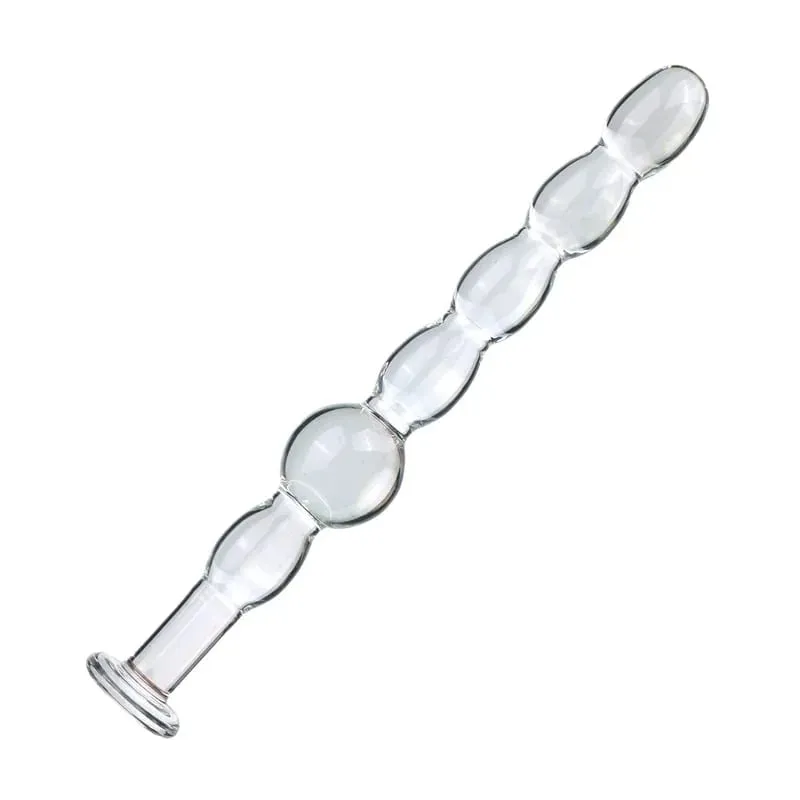 Plugue anal de vidro seis estilos puxando contas dupla utilização pequenos vibradores butt plugs masturbação dilatação posterior brinquedos sexuais adultos