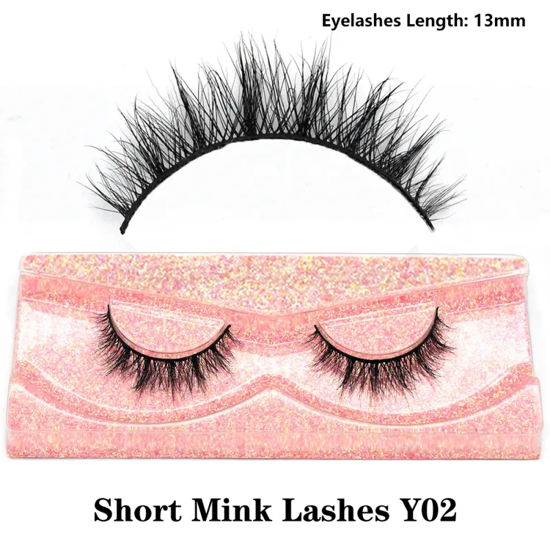 Half Eye Lashes Natural 3D Mink Short False Eyelashes Fluffy Wispy Cross Strip Fake Lashes Soft Half Eyelashes Extension Makeup — image 21