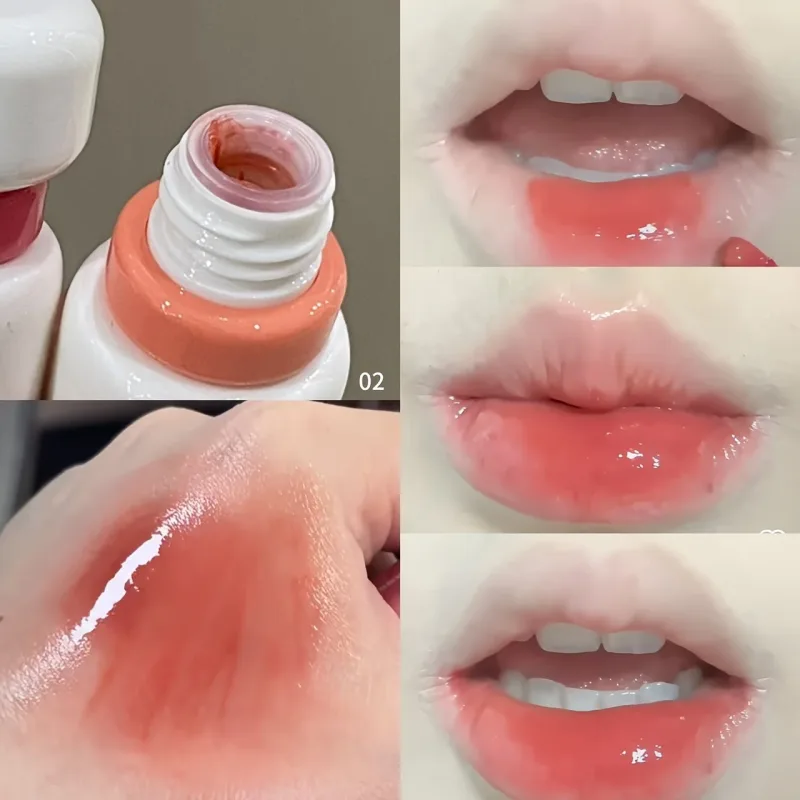 Herorange Glossy Lip Gloss Hydrating Watery Plump Lips Long Lasting for Autumn Winter