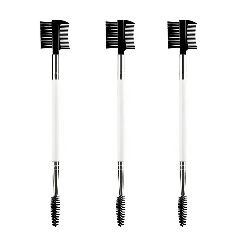 3/10 PC 1PC Pincel de pente de sobrancelha de ponta dupla Pincéis de maquiagem de beleza Aplicador de cílios Ferramenta de maquiagem profissional