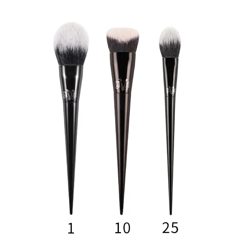 Kat Von D Conjunto de pincéis de maquiagem e kit para base, blush, destaque, corretivo, escultura em pó, sombra, pincel de maquiagem de marca KVD