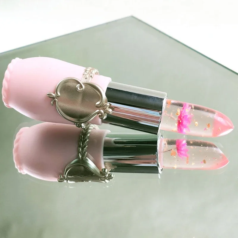 Flor geléia batom conjunto mudança de temperatura hidratante flor lábio vara longa duração bálsamo labial mudança de cor mágica brilho labial conjunto