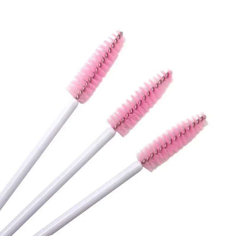 50 pçs para enxertia cílios extensão mulheres maquiagem escova ferramentas descartáveis ​​náilon rímel varinha aplicador escovas de cílios