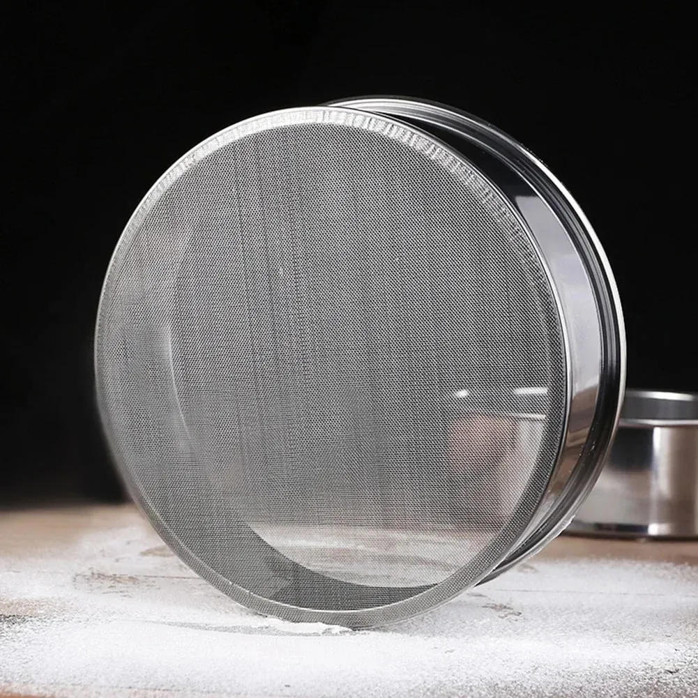 Stainless Steel Flour Sieve 40 Mesh Filter 15/20/25/30CM Kitchen Mesh Flour Sifter Flour Sieve Sifters Shakers Mesh Baking Tools