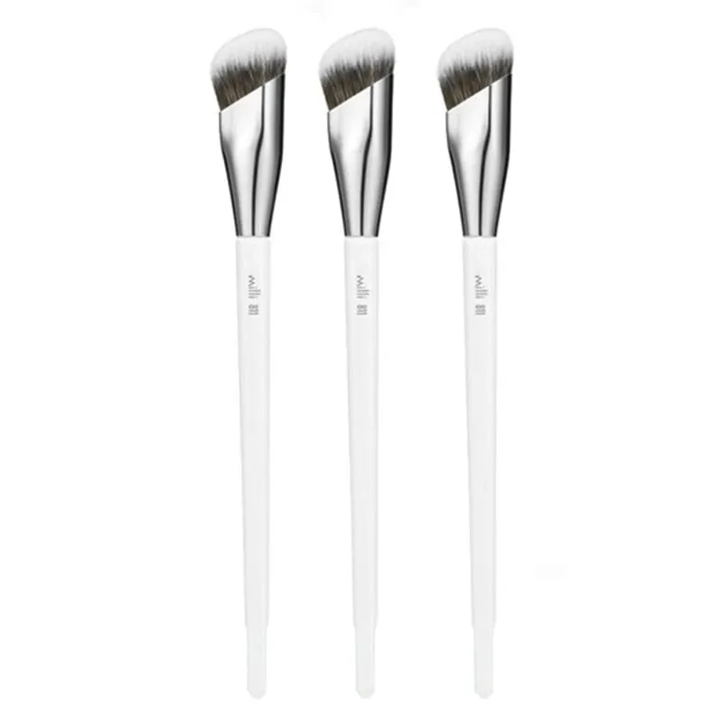 1pc branco 811 pincéis de maquiagem corretor ângulo base líquida fundação compõem escova detalhe rosto corretivo essencial ferramenta beleza