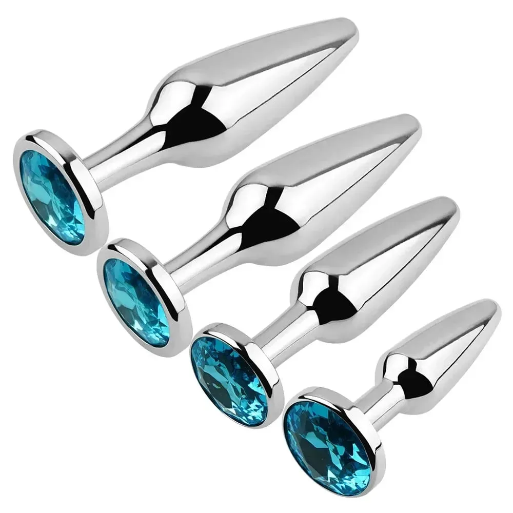 Metal Anal Beads Butt Plug Set Small Large Wearable Ass Analplug Jewelry Dilator Dildo Prosate Massager Sex Toy Man Women Shop — image 2