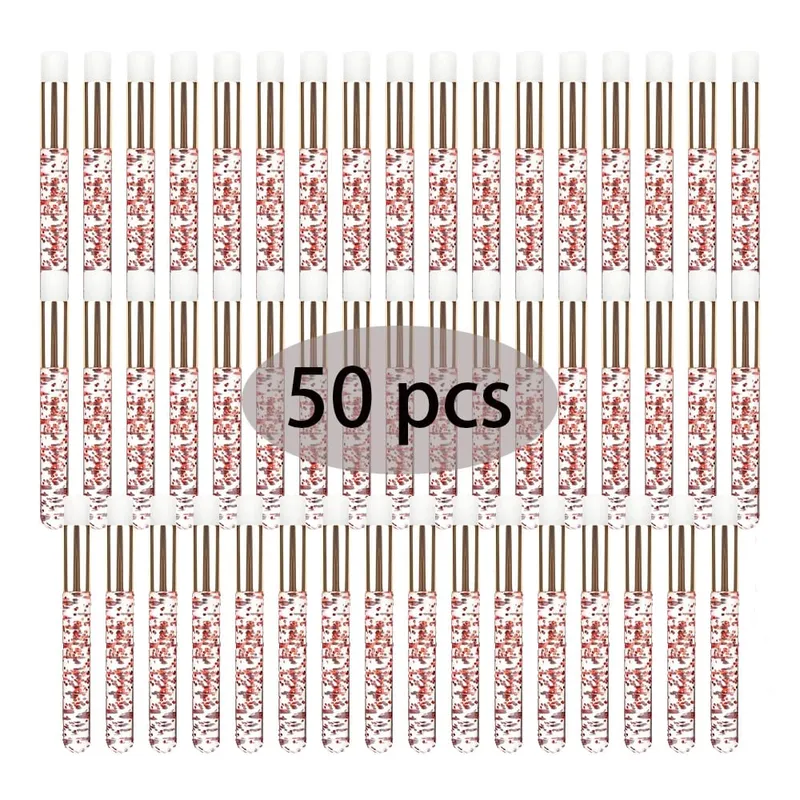 50 pçs profissional macio lash extensão shampoo escovas limpeza profunda cílios sobrancelha nariz casca cuidados salão de beleza suprimentos ferramentas