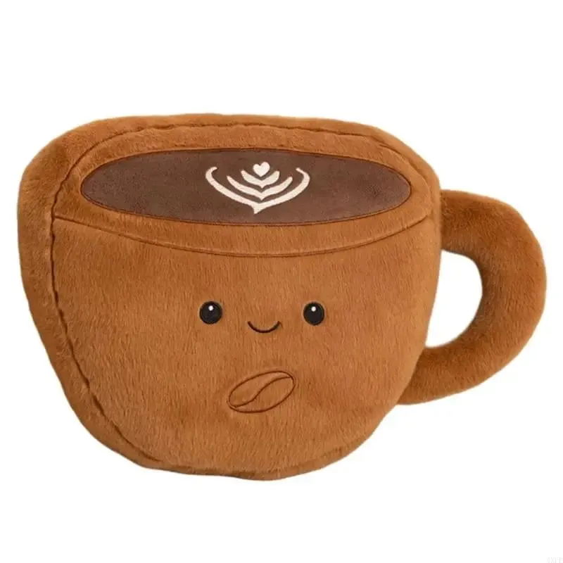Almofada de pelúcia de feijão de café almofada traseira de boneca de pelúcia macia para uso em sofá e lounge