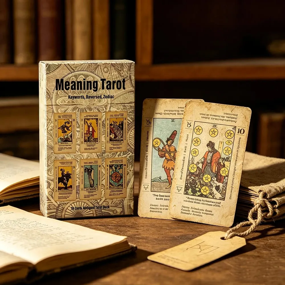 Significado baralho de tarô 78 cartas com palavras-chave significados em cartas adivinhação jogo de cartas para leitores de tarô iniciantes — image 4