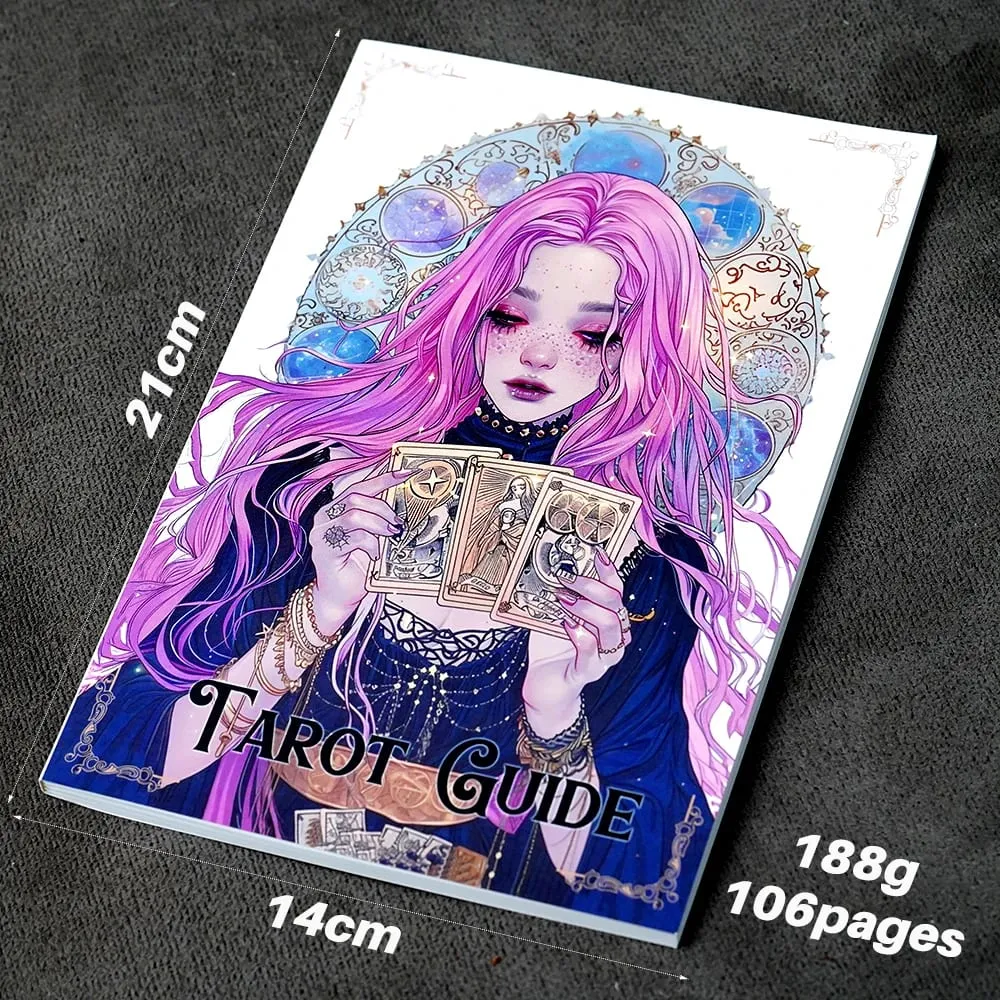 Guia para iniciantes de tarô, 106 páginas, significados de cartas, leitura, folhas de dicas, aprendizagem de tarô, compreensão do guia de tarô