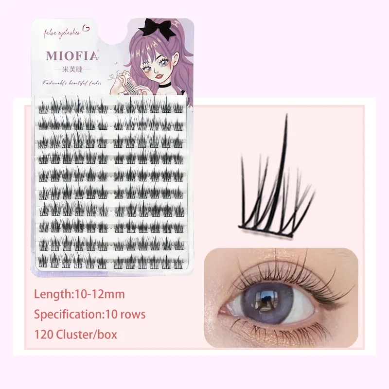 Cluster Lashes Natural Eyelash Extension Fluffy Fox Eye Lashes Mixed Tary Large Capacity Anime Lashes DIY Eyelash Cluster