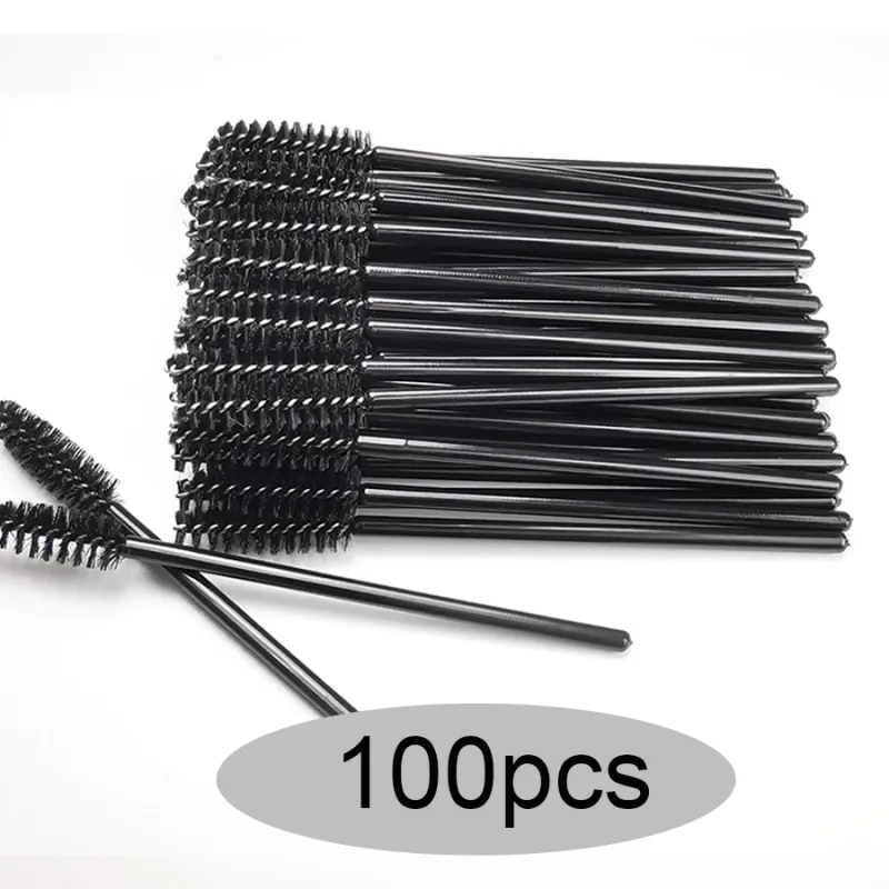 50/100/150 pçs escovas de cílios corretivo lash escova spoolies rímel varinhas aplicador para extensão de cílios conjunto de maquiagem laukiss