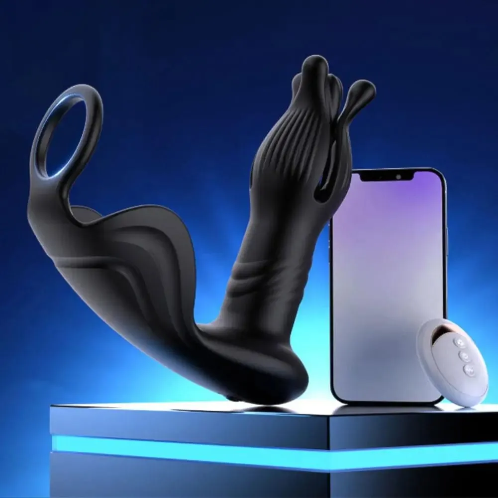 Plugue anal sem fio bluetooth, vibrador para homens, plug anal, ponto g, massageador de próstata, 18 + brinquedos sexuais adultos para homens gays