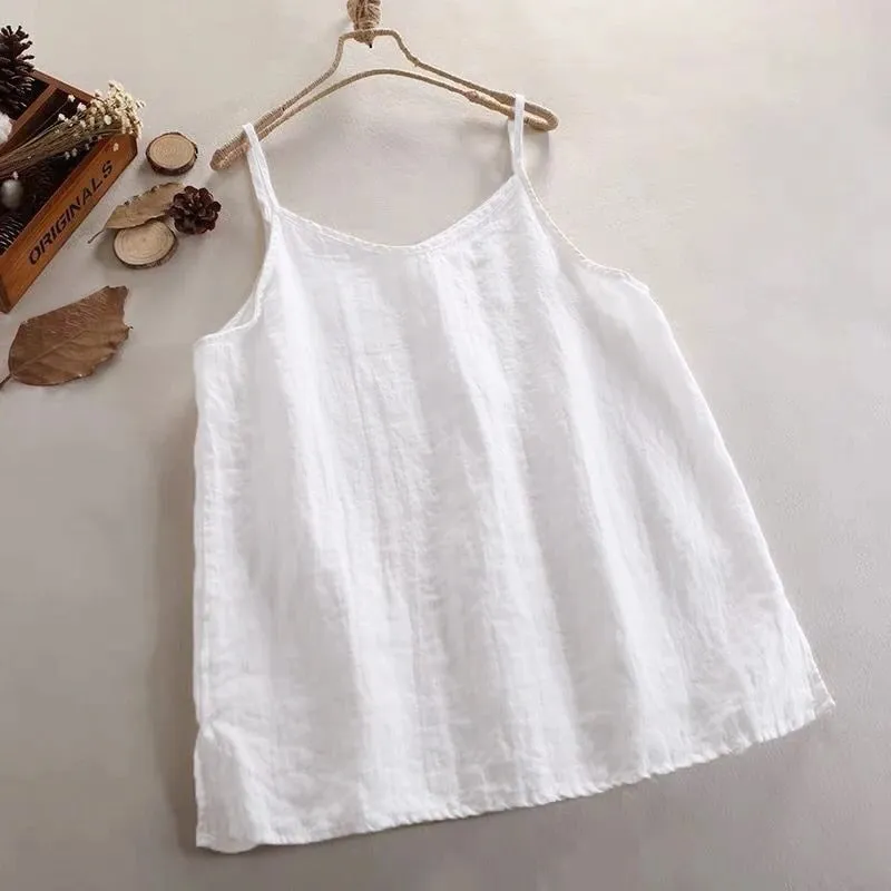 Verão simples all-match topo solto fino camisola sólida com decote em v colete roupas femininas sem mangas casual highstreet férias camiseta