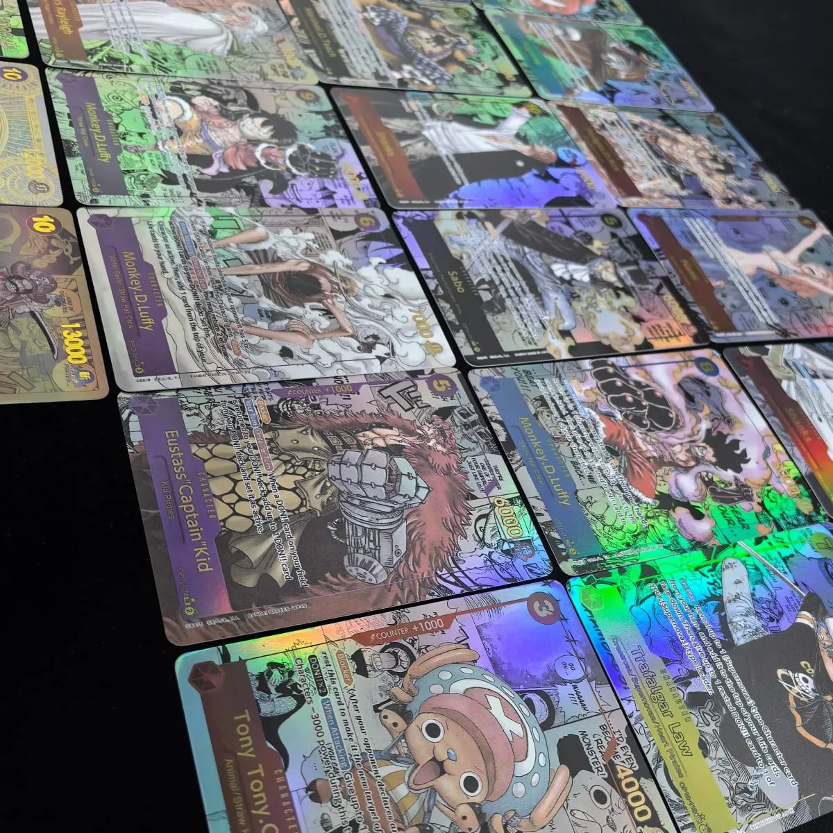 22 Pçs/set OP01-OP11 OPCG ONE PIECE Collection Card Roronoa Zoro Monkey D. Luffy Sabo Nami GOLD.ROGER DIY Versão em Inglês Presente