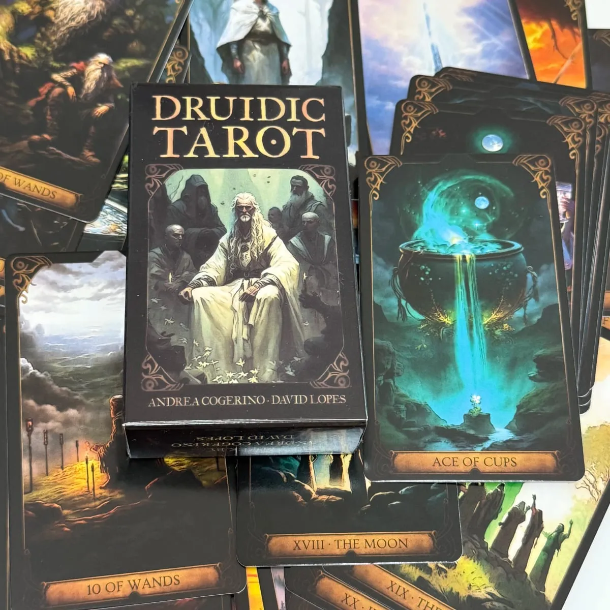 Cartas de tarô druidas 78pcs versão em inglês misterioso jogo de tabuleiro de tarô de adivinhação
