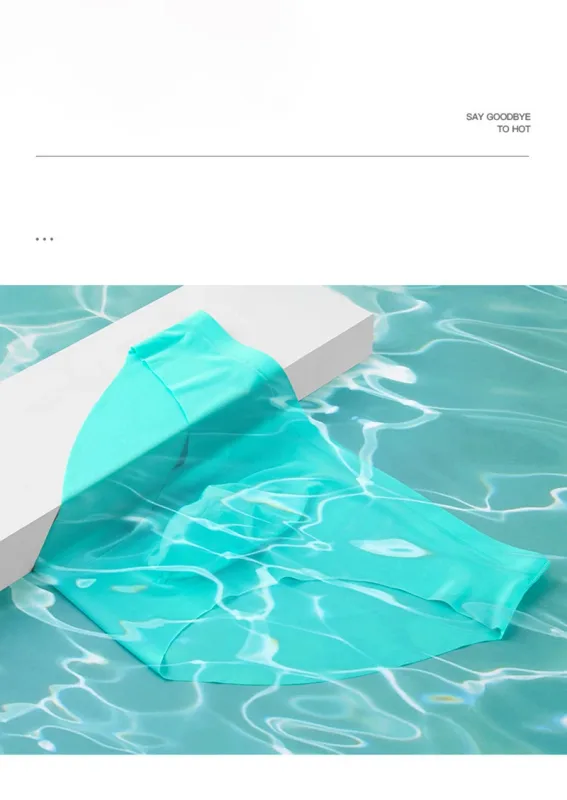 3PCS/lot Men's Ice Silk Briefs Ultra-thin Transparent Seamless Underpants 3D Pouch Sexy Quick Dry Breathable Underwear Panties