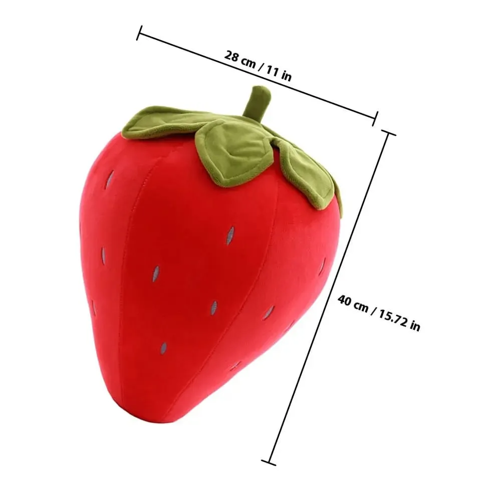 Almofada criativa de morango macia e flexível, travesseiro confortável, decoração de frutas, quarto, travesseiro fofo de dormir, almofada de frutas