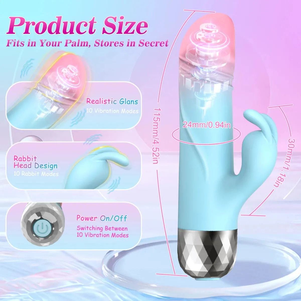 Vibrador coelho poderoso para mulheres, estimulador de clitóris, ponto g, vibrador, massageador vaginal, masturbação feminina, brinquedos sexuais para adultos